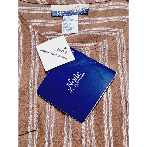 Silk Exchange 100% Silk Washable Silk Striped Romper  Women's Size 24 - Picture 5 of 13